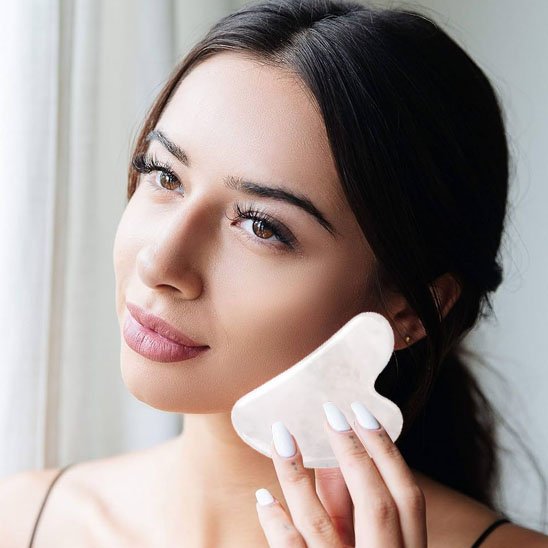 gua sha blanc masséters