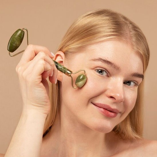 Gua sha visage petit rouleau vert