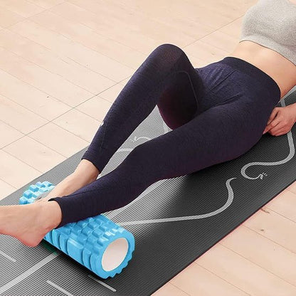 Rouleau de massage bleu molet