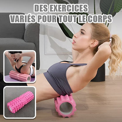 Rouleau de massage rose torse